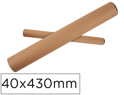 Tubo portadocumentos Q-Connect cartón tapa plástico 40x430 mm.